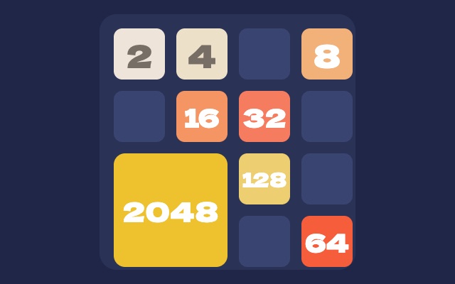 2048のゲーム画面