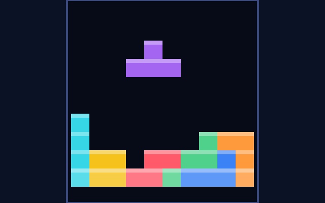 ブロックフォールのゲーム画面