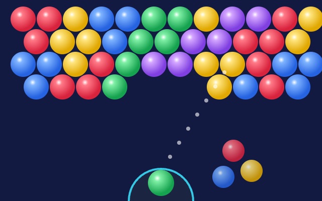 カラーバブルのゲーム画面