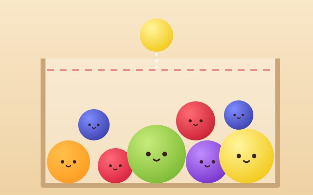 ころころフルーツのゲーム画面