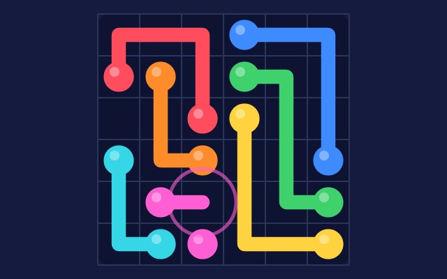 線つなぎパズルのゲーム画面
